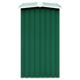 Garden Log Storage Shed Galvanised Steel 330x92x153 cm Green 47086