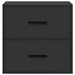 ZNTS Wall-mounted Bedside Cabinet Black 40x31x39.5 cm 848724