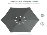 3 Solar LED Cantilever Parasol - Dark Grey T3398P315919
