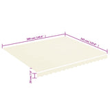 Replacement Fabric for Awning Cream 4x3.5 m 311928