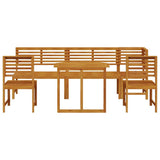 Garden Bistro Set 6 pcs Brown Solid Acacia Wood 3328697