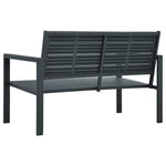 ZNTS Garden Bench 120 cm HDPE Grey Wood Look 47874