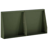 Retaining Wall 2 pcs 40 x 12 x 30 cm Steel Olive Green 8015244