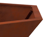 Fire Pit Brown 100 x 100 x 28 cm Weathering Steel 858999