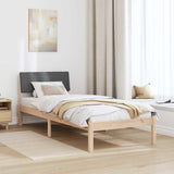 Bed frame Brown and dark grey 80 x 200 cm Solid pine wood 878710