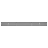 Planter Light Grey 580 x 50 x 45 cm Galvanised Steel 42018160