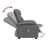 Massage Chair Grey Faux Leather 340165