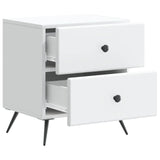 Bedside Cabinet 2 pcs White 43 x 34.5 x 47.5 cm Engineered Wood 895446
