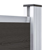 Fence Panel WPC 180x146 cm Black 148984