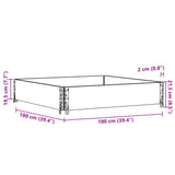 Garden Planter 100x100 cm Solid Pine Wood 3295395