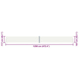 Retractable Side Awning Cream 117x1200 cm 318055