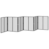Dog Gate 6 pcs Black 80 x 100 cm Galvanised Steel 892003