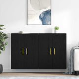 Wall-mounted Cabinet 2 pcs Black Oak 69.5 x 34 x 90 cm 3415595