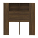 Headboard Cabinet Brown Oak Engineered Wood Standard Contemporary 817266