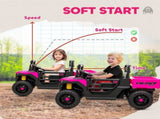 Kids Ride on Car, 12V Electric Kids UTV with Electric Dump Bed, 4-Wheel Suspension for 3-8 Years, T3398P422448