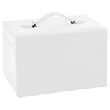 Jewellery Box 3-Layer with Mirror Lockable White 26x18x17.5 cm 4103558