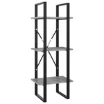 5-Tier Book Cabinet Concrete Grey 40x30x175 cm Engineered Wood 3081972