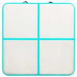 Inflatable Gymnastics Mat with Pump 200x200x15 cm PVC Green 92699
