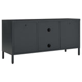 TV Cabinet Anthracite 105x35x52 cm Steel and Glass 336060