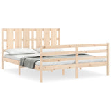 Bed Frame without Mattress King Size Solid Wood 3194121