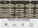 4-Seater Rattan Sofa Set Wicker Sectional Furniture Cushion Grey Garden T3398P315942