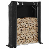 Firewood Rack with Rain Cover 150x40x200 cm Galvanised Steel 4104952