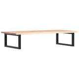 Basin Shelf Wall Mounted Steel and Solid Wood Oak 3302601