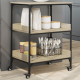 Kitchen Trolley Sonoma Oak 60x41x80.5 cm Engineered Wood 842402