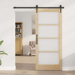 Sliding Door Manual ORKDAL Brown 86 x 198.5 cm Wood and metal 3332451