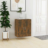 Shoe Cabinet Smoked Oak 60x35x70 cm Engineered Wood 816008
