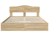 Storage Bed with Drawer Sonoma Oak 120 x 200 cm Engineered Wood 3413112