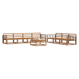 Outdoor Sofa Set 8 pcs Natural Solid Acacia Wood 3367307