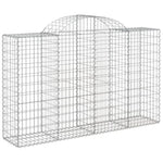 Arched Gabion Baskets 11 pcs 200x50x120/140 cm Galvanised Iron 3146350
