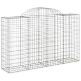 Arched Gabion Baskets 11 pcs 200x50x120/140 cm Galvanised Iron 3146350
