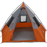 Tipi Tent with Roof Grey and Orange 383 x 338 x 217 cm Taffeta 42001168