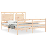 Bed Frame without Mattress King Size Solid Wood 3194056