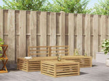 Outdoor Sofa Set 4 Piece White Solid Acacia Wood 3392459