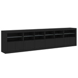Sideboard with LED Lights Black 283x37x67 cm 3209017