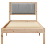Bed Frame with Upholstered Headboard Light Grey 80 x 200 cm 878289