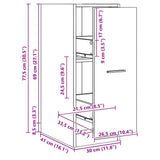 Apothecary Cabinet Artisian Oak 30x41x77.5 cm Engineered Wood 855159