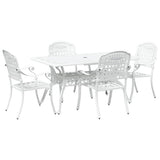 Garden Dining Set 5 pcs White Aluminium 3334646