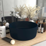 Luxury Wash Basin Round Matt Dark Blue 40x15 cm Ceramic 147012