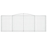 Arched Gabion Baskets 8 pcs 400x50x140/160 cm Galvanised Iron 3147028