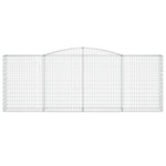 Arched Gabion Baskets 10 pcs 400x50x140/160 cm Galvanised Iron 3147030