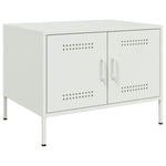 ZNTS Coffee Table White 68x50x50.5 cm Steel 843035