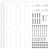 Garden Fence BOXTEL 3 pcs 5.1 x 0.6 m Powder-coated Steel White 3334063