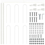 Garden Fence White 6.8 x 0.6 m Powder-coated steel 3334083