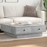 Coffee Table Concrete Grey 90x90x28 cm Engineered Wood 848090
