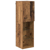 TV Wall Cabinet Set with LED 6 pcs Old Wood Engineered Wood 3402995