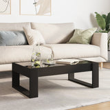 ZNTS Coffee Table with Infinity LED Black 90x53x30 cm 847638